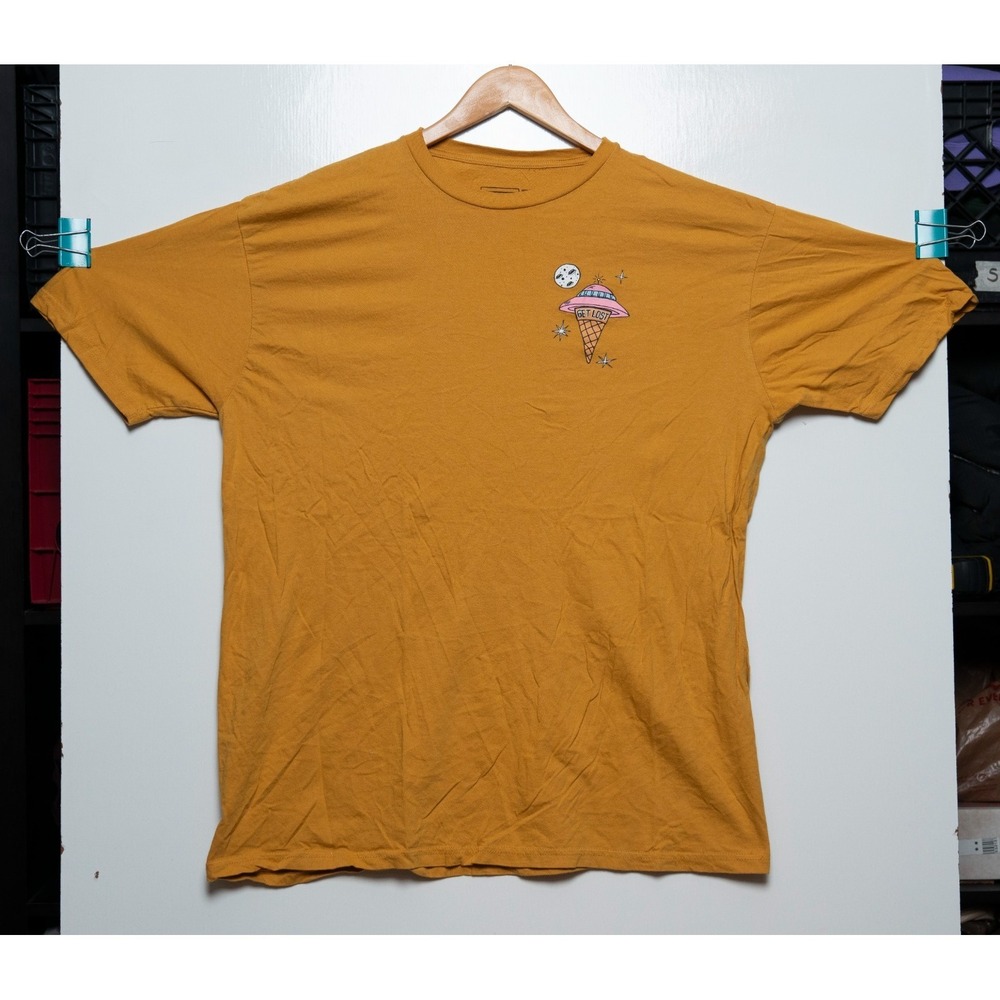 Dikotomy DK Get Lost‎ T-Shirt Men's XL Yellow Graphic Tee